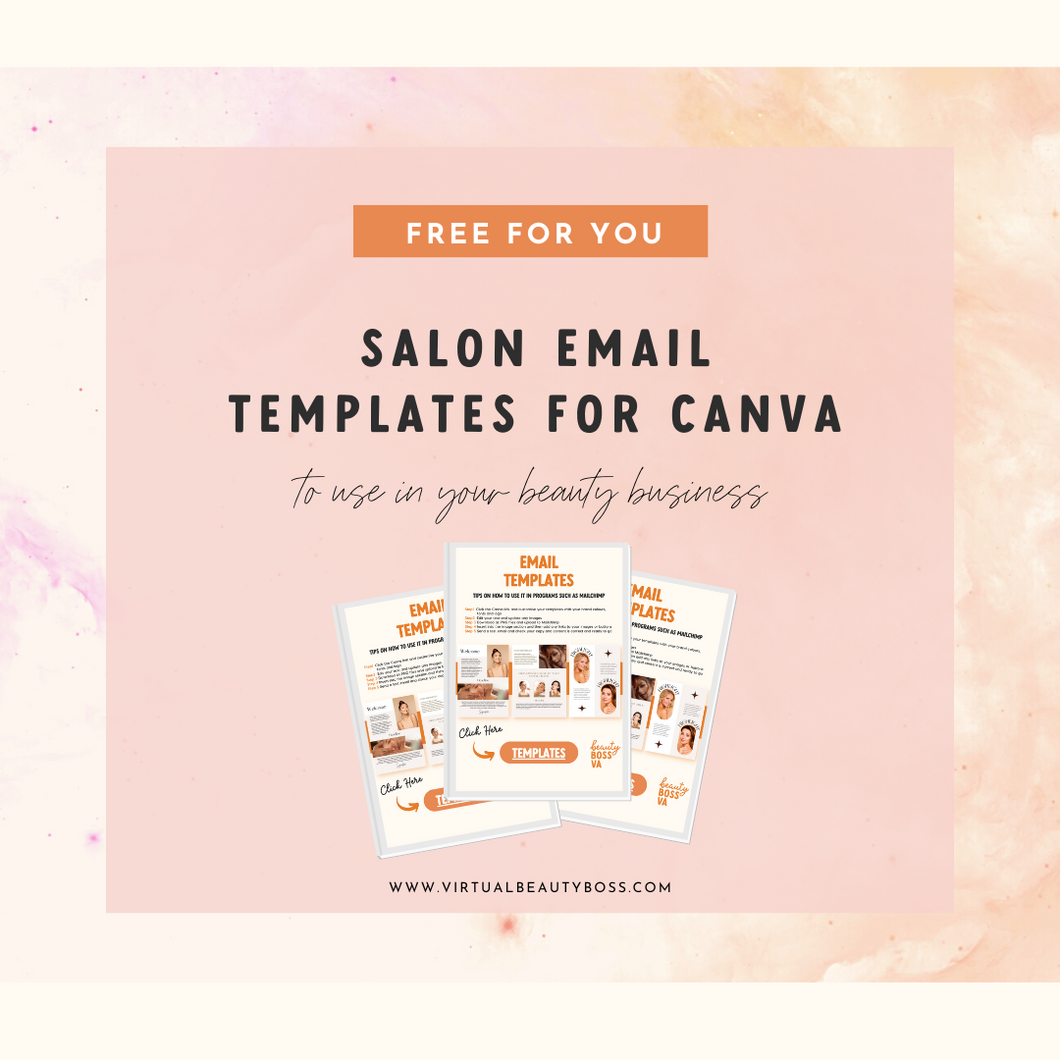 FREE Salon Email Campaign Templates for canva